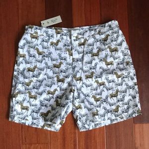 Penguin NWT Men Zebra Swim Trunk Shorts 32
